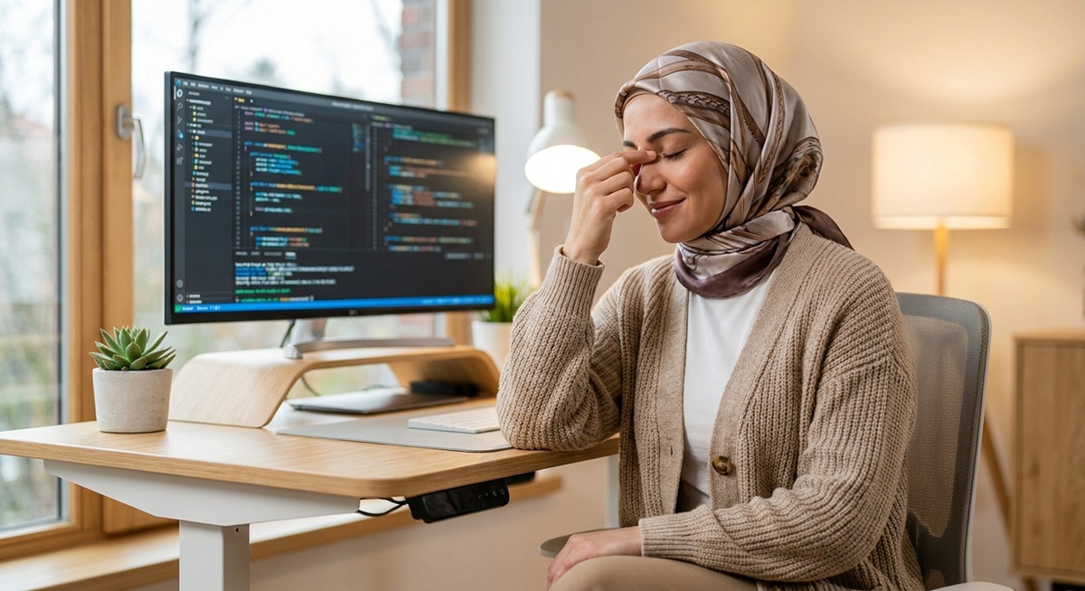 رفع سردرد و خستگی چشم با ماساژ برای برنامهنویسان